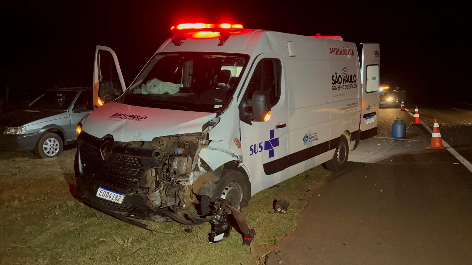 Foto: Flavio Fernandes/Araraquara Agora/Ambulância Envolvida No Acidente